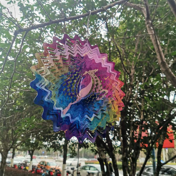 Arlmont & Co. Stainless Steel Wind Spinners, 3D Wind Spinners Hanging